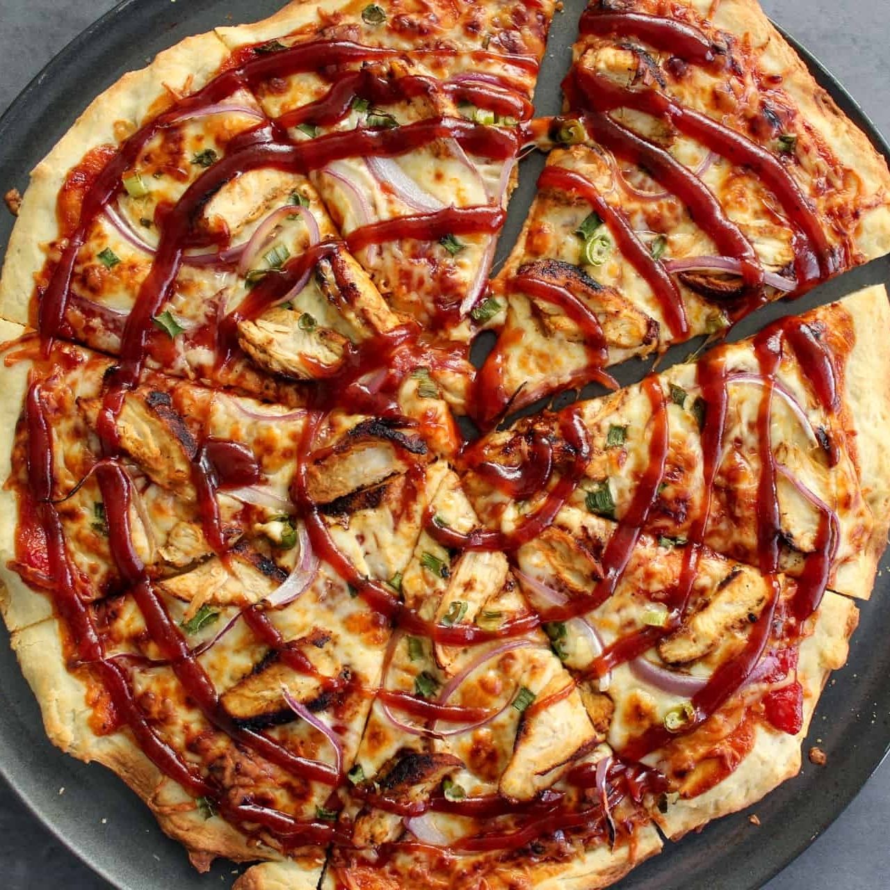 BBQ Chicken Pizza.