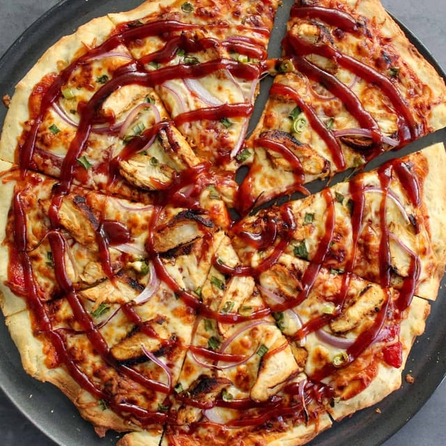 BBQ Chicken Pizza.